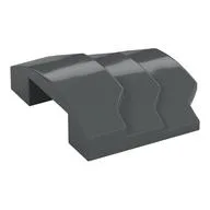 Brick Curved 4 x 3 with 3 Layers, 1 x 3 Cutout on Underside, Dark Bluish Gray