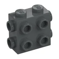 Brick Special 1 x 2 x 1 2/3 with 8 Studs on 3 Sides, Dark Bluish Gray