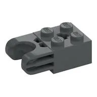 Technic Brick Special 2 x 2 with Ball Socket Wide and Axle Hole, No Arm Holes, Dark Bluish Gray