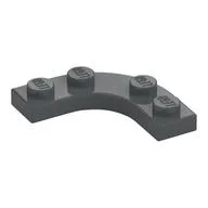 Plate Round Corner 3 x 3 with 2 x 2 Round Cutout, Dark Bluish Gray