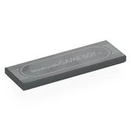 Tile 2 x 6 with Light Grey 'Nintendo GAME BOY TM' Print, Dark Bluish Gray