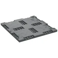 Plate Special 16 x 16 x 2/3 with Eight Recessed Edges with 1 x 4 Studs and Four Recessed Centers with 2 x 4 Studs, Dark Bluish Gray