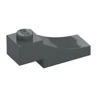 Brick Curved, 3 x 1 with 1/3 Inverted Cutout, Dark Bluish Gray