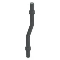 Bar 6L with Stop Rings and Double Bent, Dark Bluish Gray