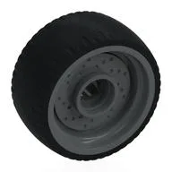 Wheel Rim 24 x 12 with Black Tyre, Dark Bluish Gray