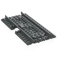 Vehicle Track, Train, Plastic (RC Trains) Straight with Lever, Dark Bluish Gray