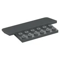 Brick Sloped 8 x 5 x 2/3 with 2 x 6 Studs, Dark Bluish Gray
