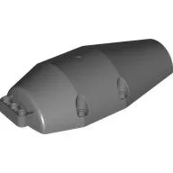 Tipper Drum Cement Mixer 7 x 15 x 4 1/2 Half with 4 Technic Pin Holes, Dark Bluish Gray