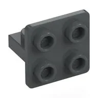 Bracket 1 x 2 - 2 x 2 Centered, Dark Bluish Gray