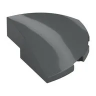 Brick Round Corner, Curved 3 x 3 x 1 Quarter Circle, Dark Bluish Gray