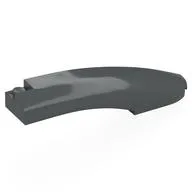 Brick Round, Curved 10 x 2 x 2 with Rounded End Right, Dark Bluish Gray