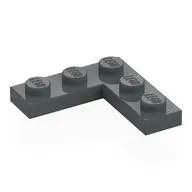 Plate 3 x 3 Corner, Dark Bluish Gray