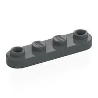 Plate Special 1 x 4 Rounded with 2 Open Studs, Dark Bluish Gray