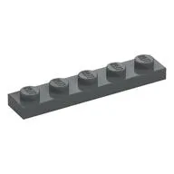 Plate 1 x 5, Dark Bluish Gray