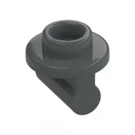 Plate Special Round 1 x 1 with Hollow Stud and Bar on Underside - Long Space, Dark Bluish Gray