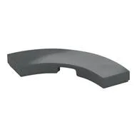 Tile 3 x 3 Curved, Macaroni, Dark Bluish Gray