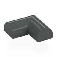 Brick Curved 2 x 2 x 2/3 Double, Corner, No Studs, Dark Bluish Gray