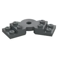 Plate Angled 2 x 2 with Step and Hole in Center, Dark Bluish Gray