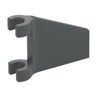 Flag 2 x 2 Trapezoid with Flared Area between Clips, Dark Bluish Gray
