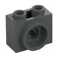 Brick Special 1 x 2 x 1 1/3 with Rotation Joint Socket, Dark Bluish Gray