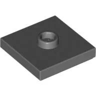 Plate Special 2 x 2 with Groove and Center Stud (Jumper), Dark Bluish Gray