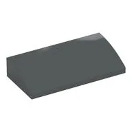 Brick Curved 2 x 4 x 2/3 No Studs, with Bottom Tubes, Dark Bluish Gray