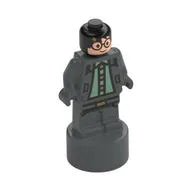 Minifig Trophy Statuette, Harry Potter, Dark Bluish Grey Outfit, Dark Bluish Gray