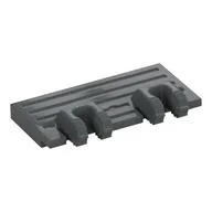 Hinge Train Gate 2 x 4 Locking Dual 2 Fingers without Rear Reinforcements, 7 Teeth, Dark Bluish Gray