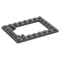 Plate Special 6 x 8 Trap Door Frame Horizontal [Long Pin Holders], Dark Bluish Gray