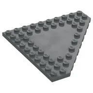 Wedge Plate 10 x 10 Cut Corner [No Centre Studs], Dark Bluish Gray