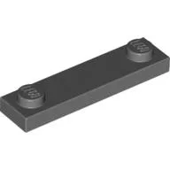 Plate Special 1 x 4 with 2 Studs, 3 Bottom Tubes, Dark Bluish Gray