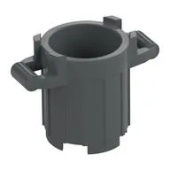 Trash Can with 4 Cover Holders, Dark Bluish Gray