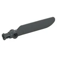 Technic Rotor Blade Small with Hole and Axle Connector End, Dark Bluish Gray