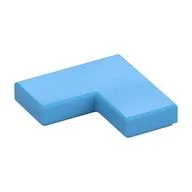 Tile 2 x 2 Corner, Medium Blue