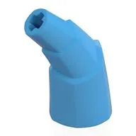 Animal Body Part, Horn Stacked 45 deg. with Axle Connectors, Medium Blue