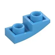 Brick Curved Inverted 2 x 1, Medium Blue