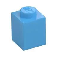 Brick 1 x 1, Medium Blue