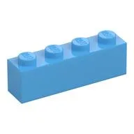 Brick 1 x 4, Medium Blue