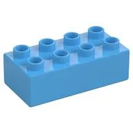 Duplo Brick 2 x 4, Medium Blue