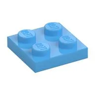 Plate 2 x 2, Medium Blue