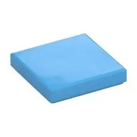 Tile 2 x 2 with Groove, Medium Blue