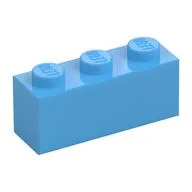 Brick 1 x 3, Medium Blue