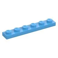 Plate 1 x 6, Medium Blue