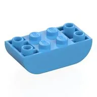 Brick Curved Inverted 2 x 4 Double, Medium Blue