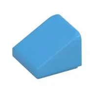 Brick Sloped 30° 1 x 1 x 2/3 (Cheese Slope), Medium Blue