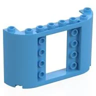 Panel 2 x 8 x 4 with Curved Sides, Medium Blue