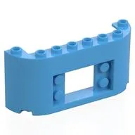 Panel 2 x 8 x 3 with Curved Sides, Medium Blue