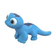 Animal, Salamander with Bright Light Blue Eyes, Lavender Spots Print, Medium Blue