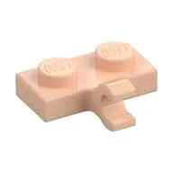 Plate Special 1 x 2 with Clip Horizontal on Side, Light Nougat