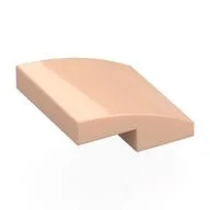 Brick Curved 2 x 2 x 2/3, Light Nougat